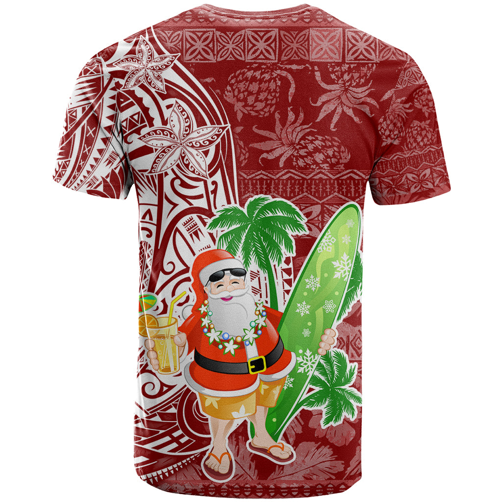 Hawaii Christmas Mele Kalikimaka T-Shirt Santa Claus Graphic Tee