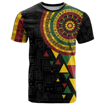 Personalized Adinkra Akan Culture T-Shirt Afrikan Colors Graphic Tee