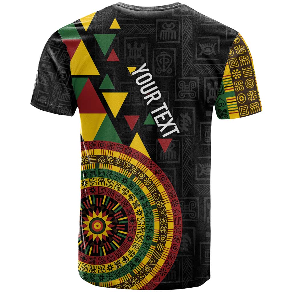 Personalized Adinkra Akan Culture T-Shirt Afrikan Colors Graphic Tee