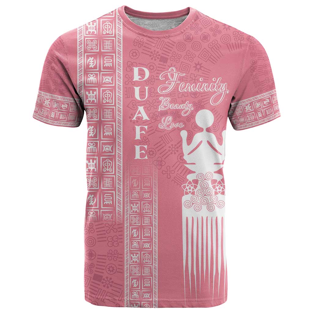 Personalized Adinkra Akan Culture T-Shirt Women's Day Duafe Symbol Graphic Tee