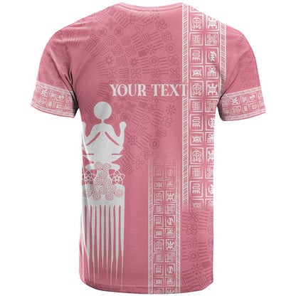 Personalized Adinkra Akan Culture T-Shirt Women's Day Duafe Symbol Graphic Tee
