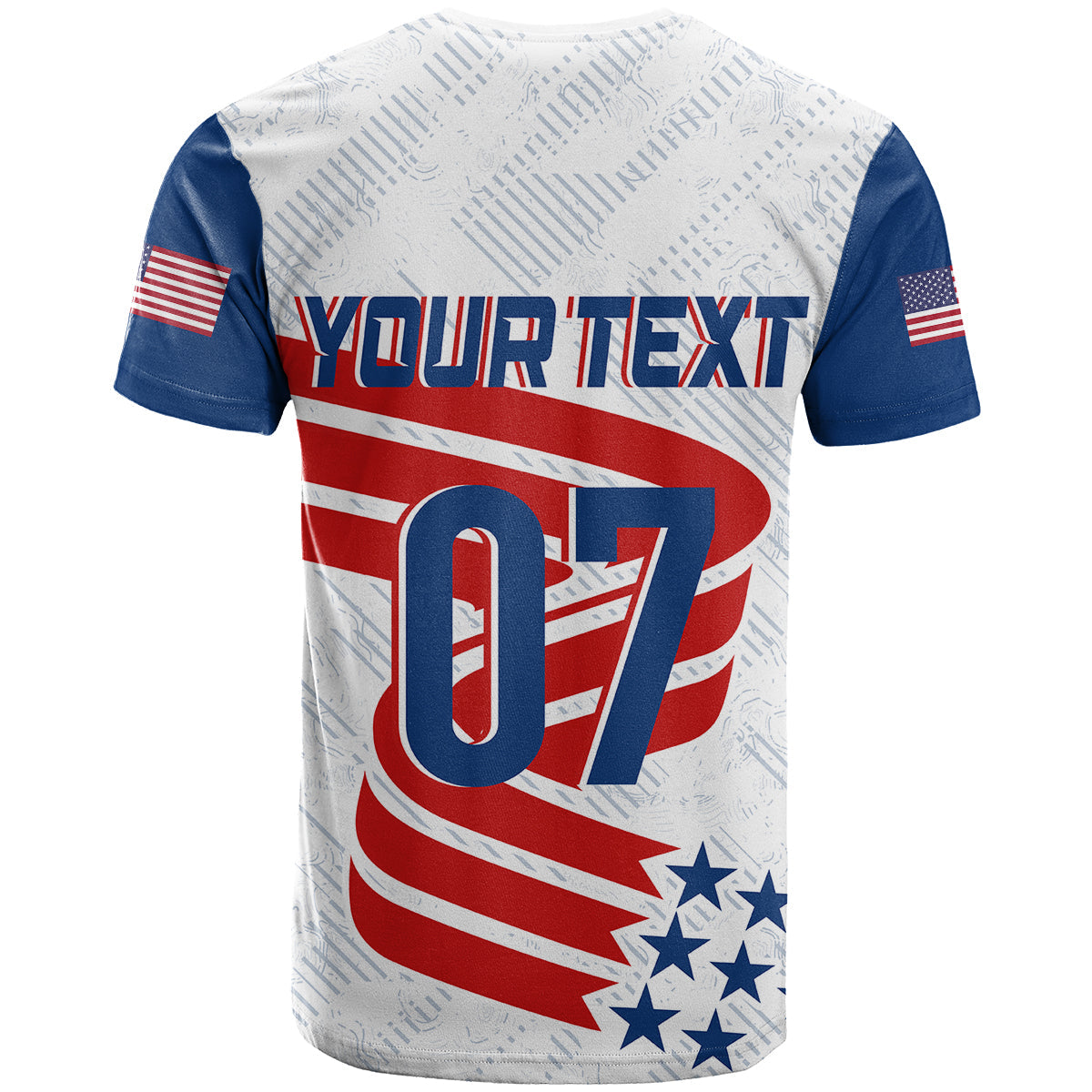 Personalised USA Baseball Star Spangled Simple Style T-Shirt Graphic Tee
