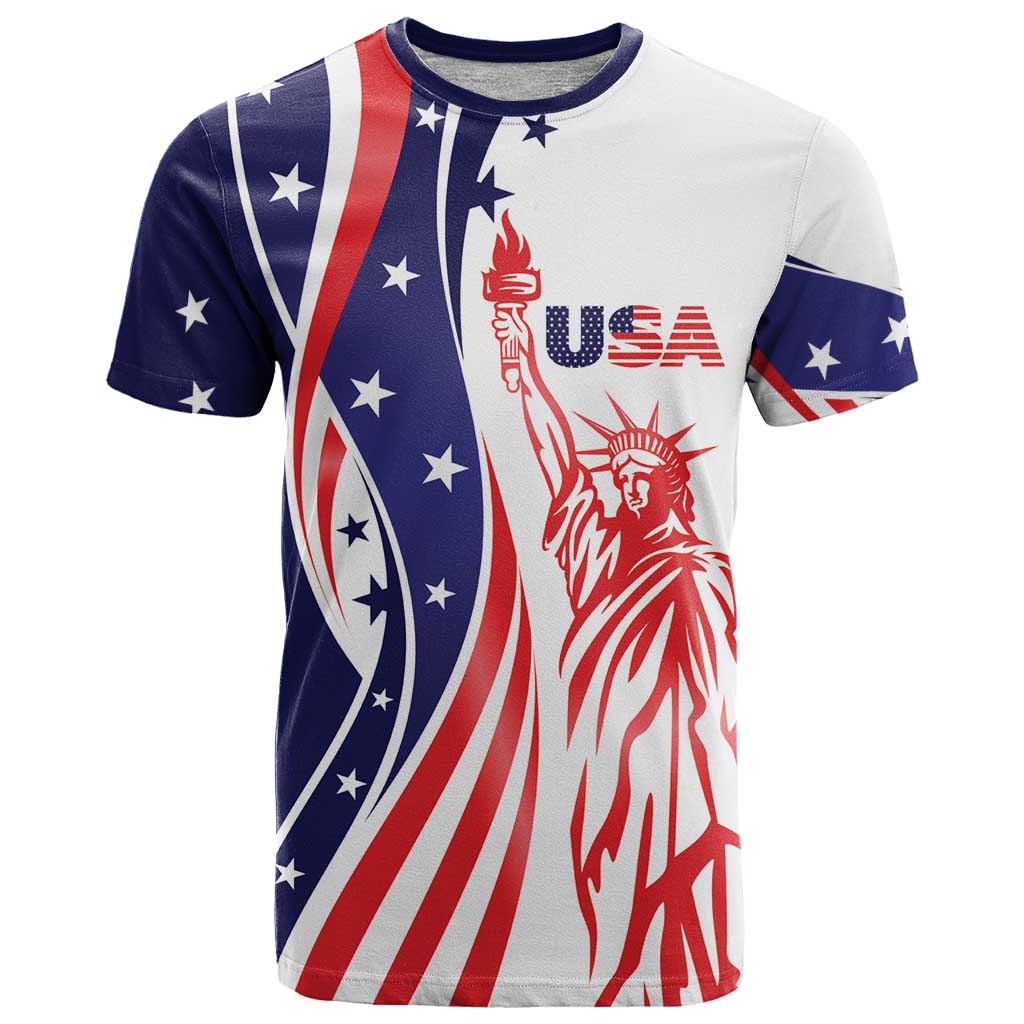 Fourth Of July USA T-Shirt American Dream - Statue Of Liberty Graphic Tee