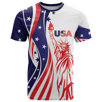 Fourth Of July USA T-Shirt American Dream - Statue Of Liberty Graphic Tee