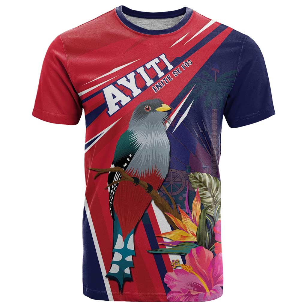 Haiti Personalized T-Shirt Hispaniolan Trogon Tropical Vibes Graphic Tee