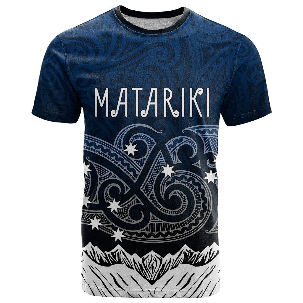 Personalised New Zealand T-Shirt Matariki Maori Patterns - Gradient Graphic Tee