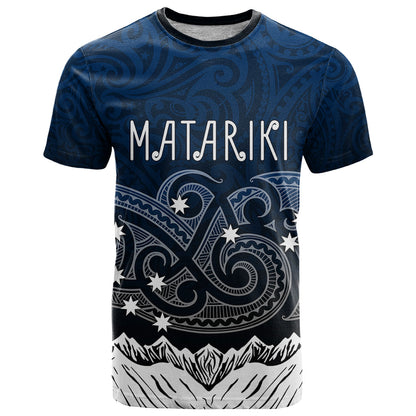 Personalised New Zealand T-Shirt Matariki Maori Patterns - Gradient Graphic Tee