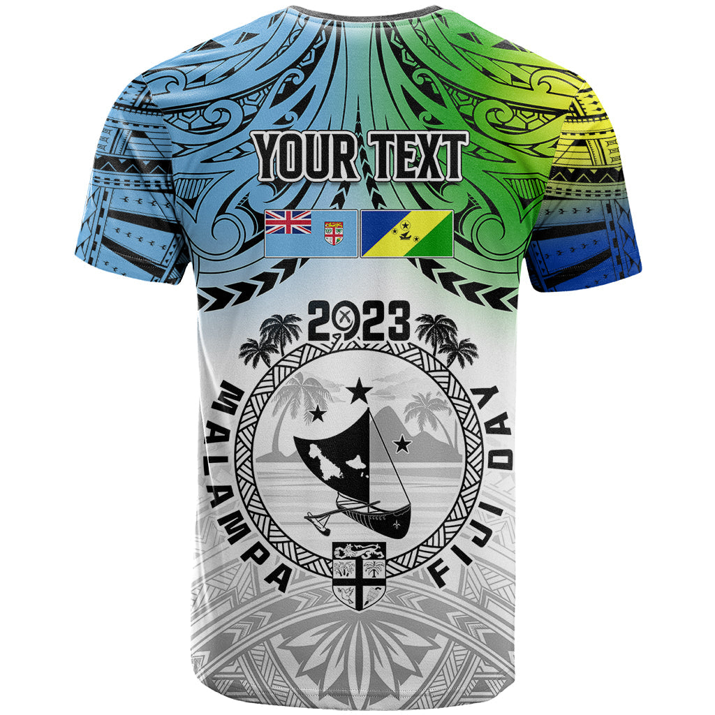 Personalised Malampa Fiji Day T-Shirt Gradient Style Graphic Tee