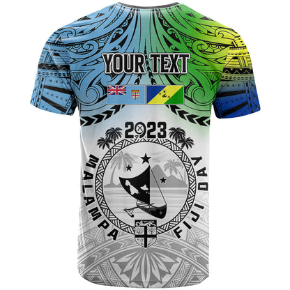 Personalised Malampa Fiji Day T-Shirt Gradient Style Graphic Tee