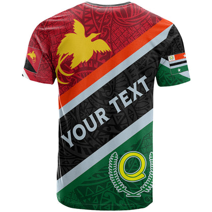 Personalised Penama and Papua New Guinea Day T-Shirt Emblem Mix Style Graphic Tee