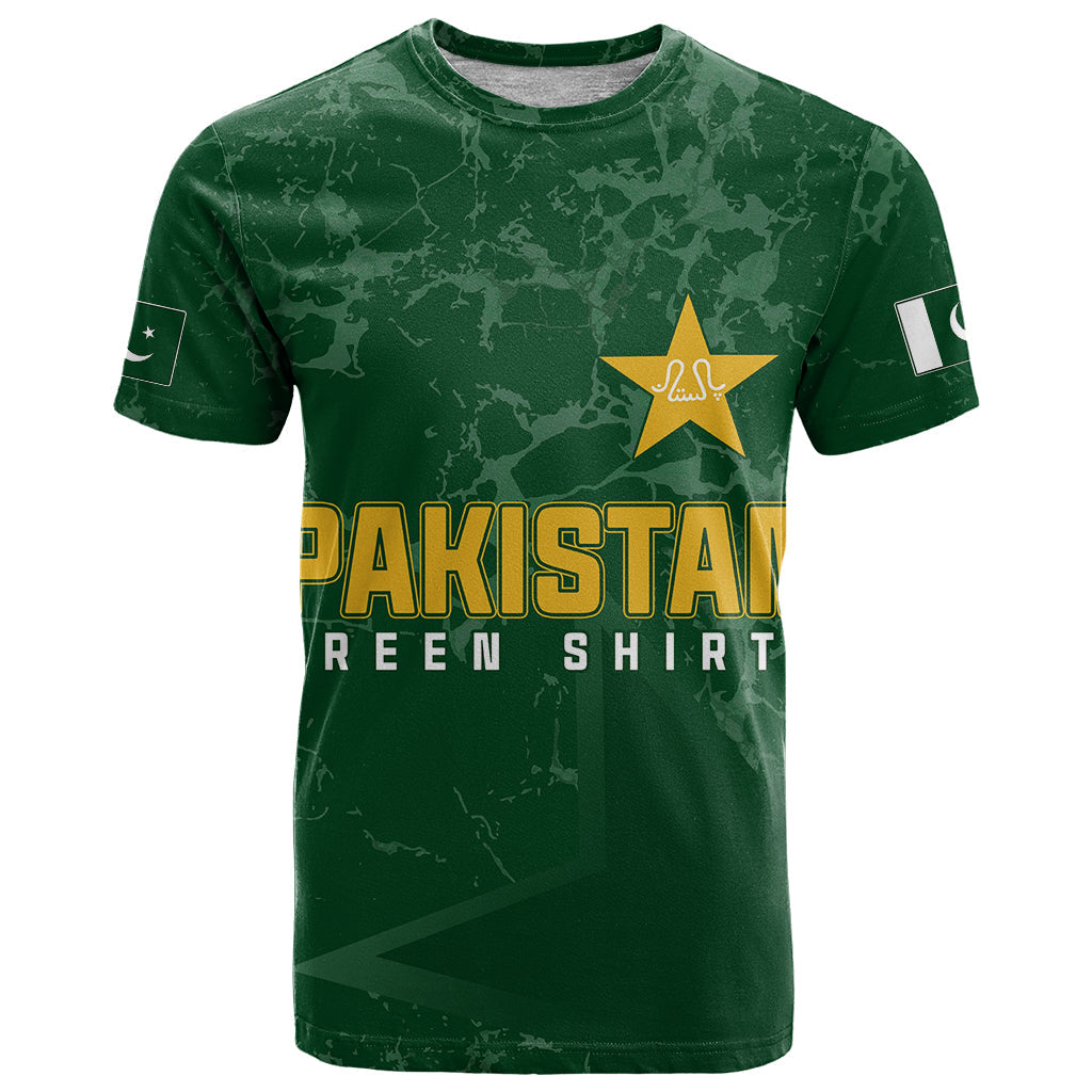 Personalised Pakistan Women Cricket T-Shirt Marble Patterns Graphic Tee