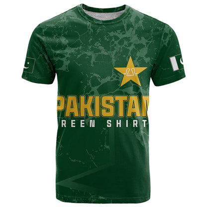 Personalised Pakistan Women Cricket T-Shirt Marble Patterns Graphic Tee