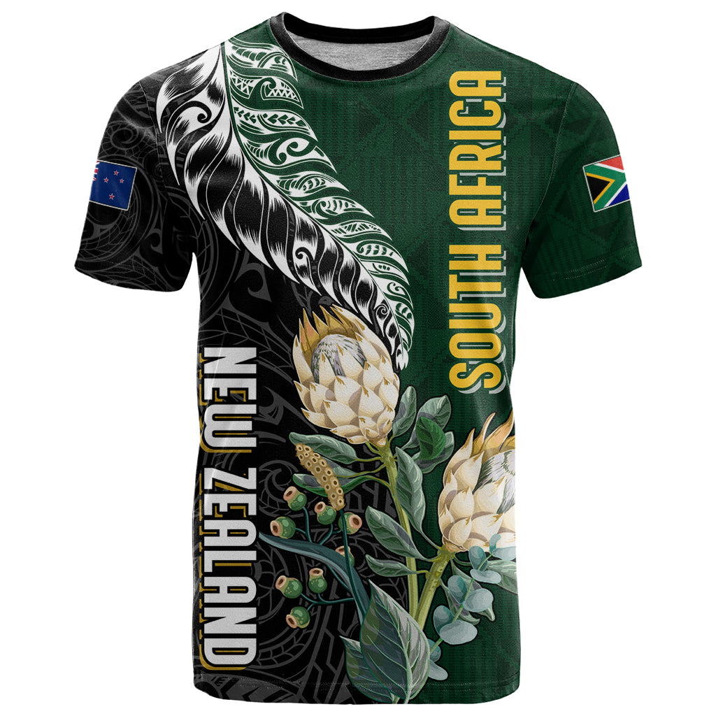 Custom South Africa Mix New Zealand Rugby T-Shirt World Cup Greatest Rivalry Graphic Tee