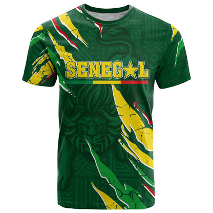 Custom Senegal Football T-Shirt Nations Cup 2024 Tranga Lions Graphic Tee