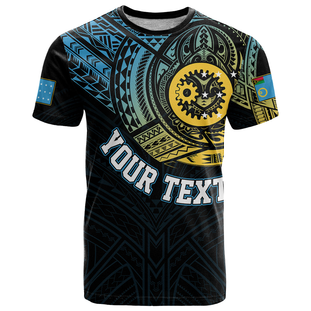 Personalised Vanuatu T-Shirt Turtle Chest Tattoo Flag Color Sanma Graphic Tee