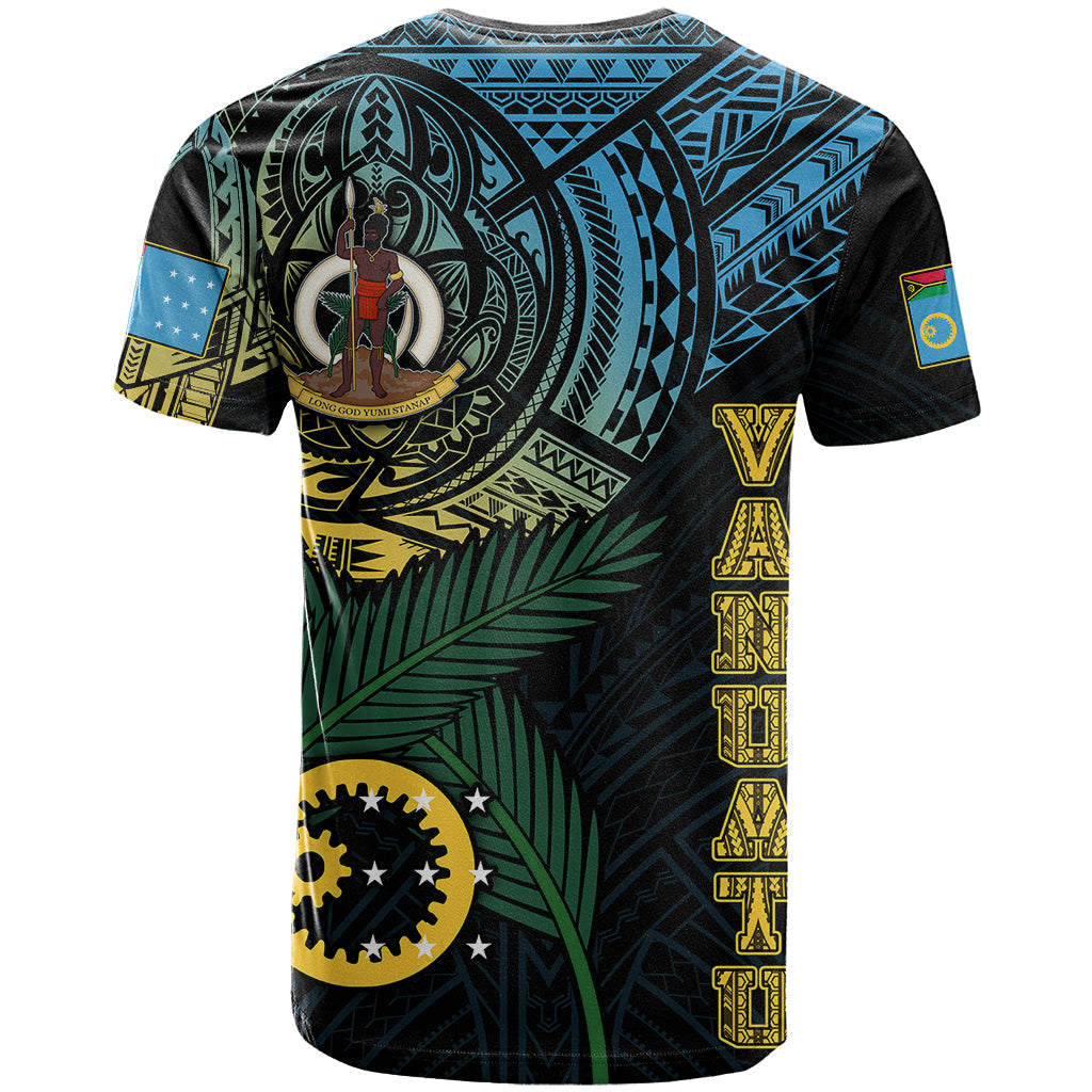 Personalised Vanuatu T-Shirt Turtle Chest Tattoo Flag Color Sanma Graphic Tee