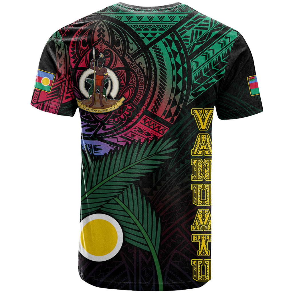 Personalised Vanuatu T-Shirt Turtle Chest Tattoo Flag Color Shefa Graphic Tee