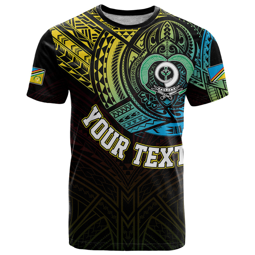 Personalised Vanuatu T-Shirt Turtle Chest Tattoo Flag Color Torba Graphic Tee