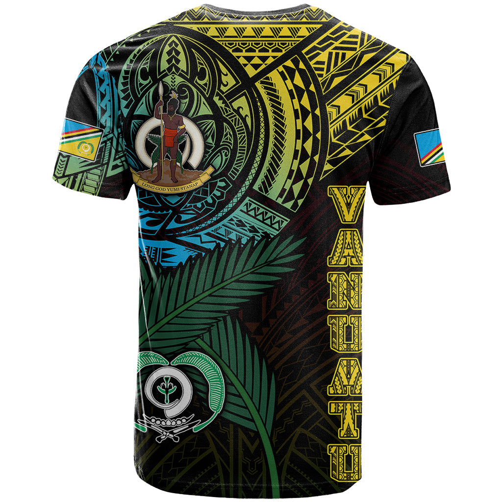 Personalised Vanuatu T-Shirt Turtle Chest Tattoo Flag Color Torba Graphic Tee