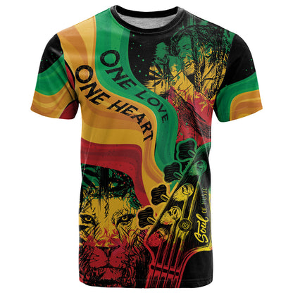 Reggae Day T-Shirt One Love One Heart Graphic Tee