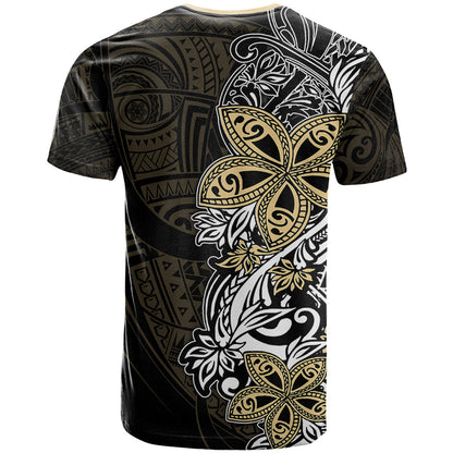 Polynesian Pride T-Shirt Tiare With Plumeria Mix Style Graphic Tee