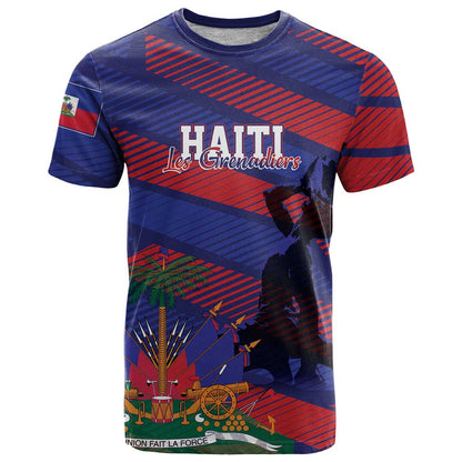 Haiti Football Personalized Les Grenadiers T-Shirt Echoes of History Graphic Tee