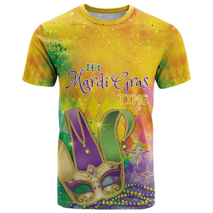 Mardi Gras T-Shirt Watercolor Mix - Carnival Bling Graphic Tee
