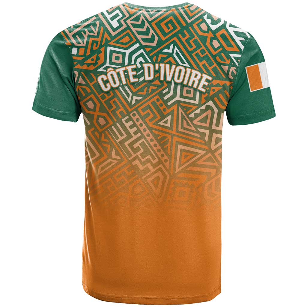 Ivory Coast Football Tribal Patterns T-Shirt WC2026 Graphic Tee