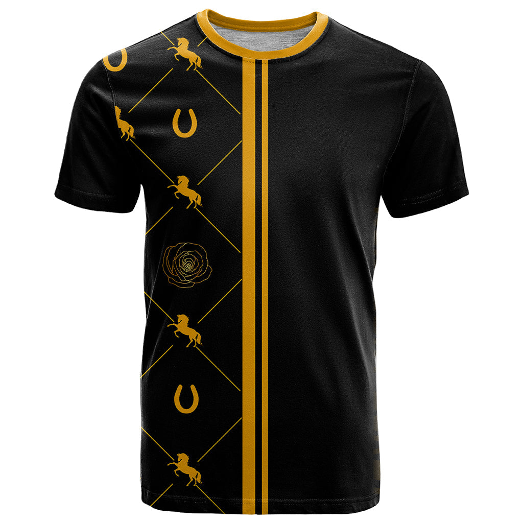 Kentucky Horse Racing T-Shirt Luxury Black And Gold Graphic Tee