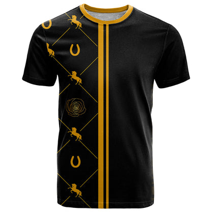 Kentucky Horse Racing T-Shirt Luxury Black And Gold Graphic Tee