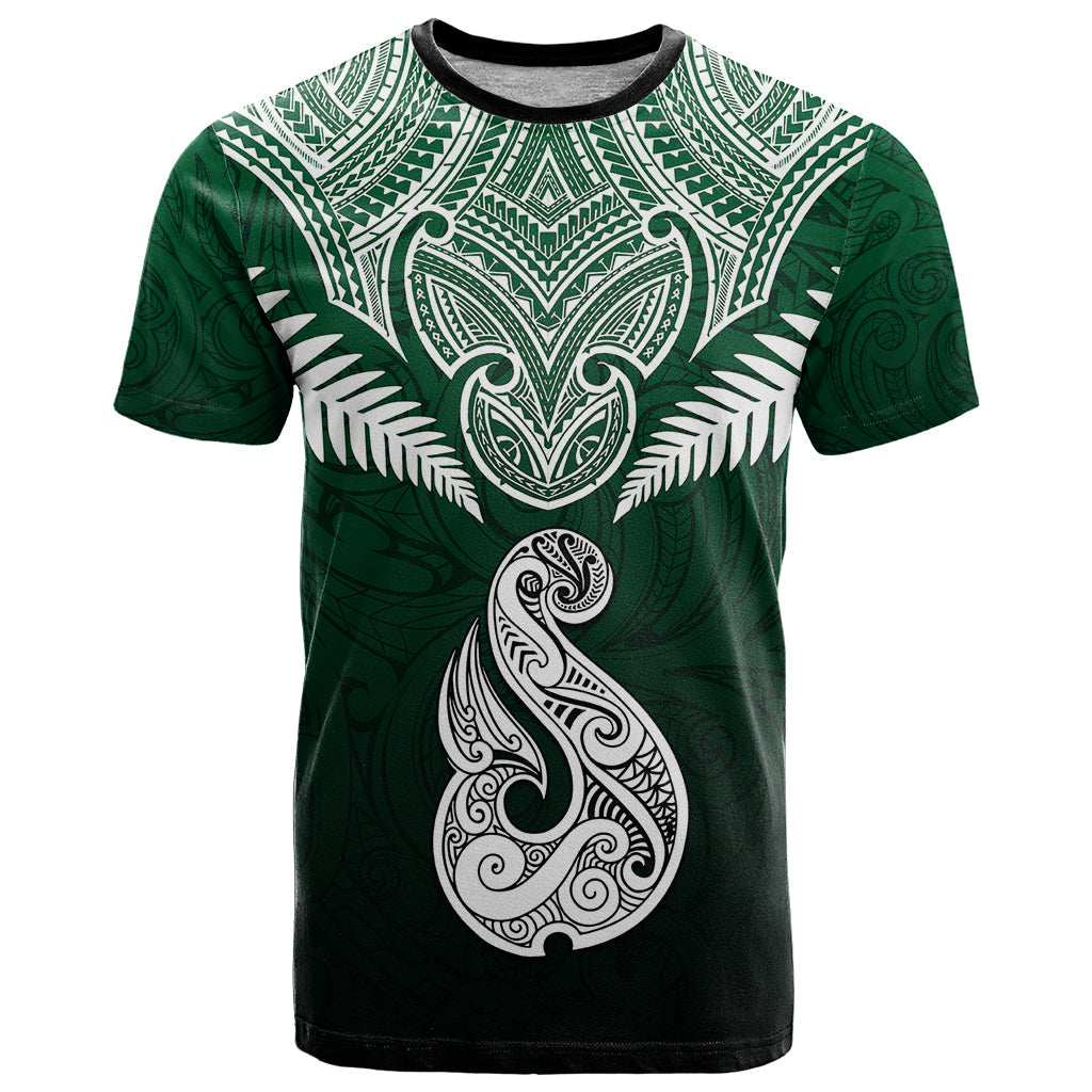 Personalised New Zealand T-Shirt Hei Matau Mix Silver Fern Basic Graphic Tee