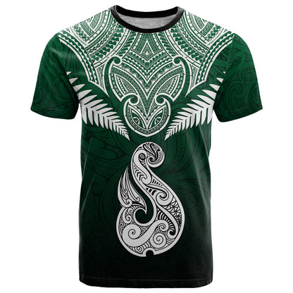Personalised New Zealand T-Shirt Hei Matau Mix Silver Fern Basic Graphic Tee