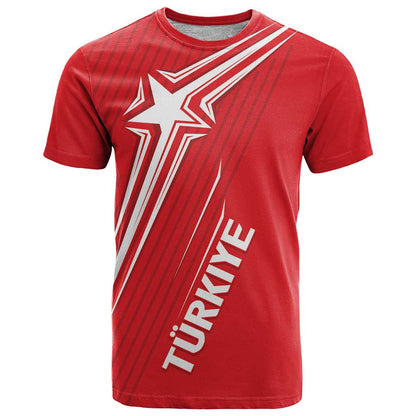 Turkiye Football 2024 Custom T-Shirt Crescent-Stars Basic Style Graphic Tee