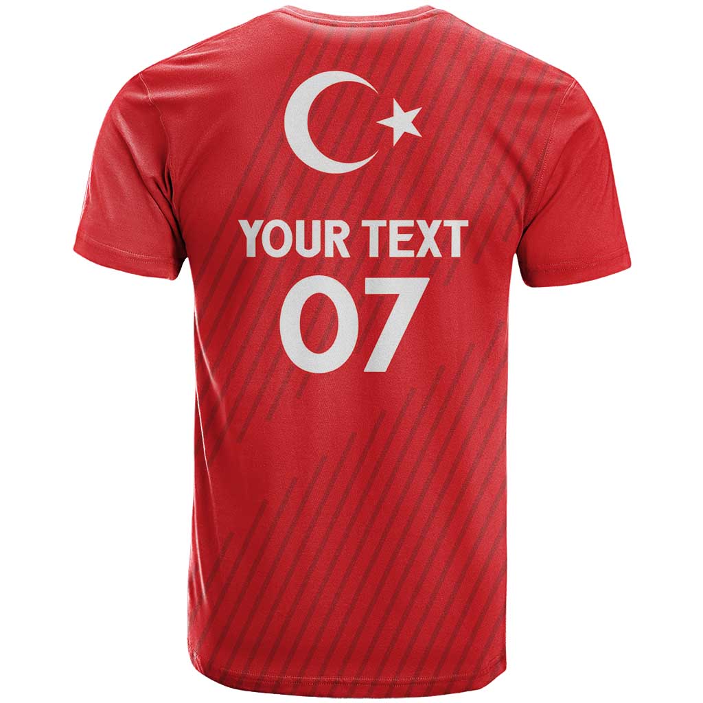Turkiye Football 2024 Custom T-Shirt Crescent-Stars Basic Style Graphic Tee