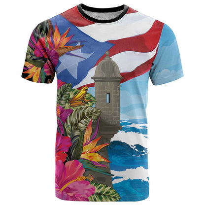 Puerto Rico El Morro T-Shirt Boriken Seascape Graphic Tee
