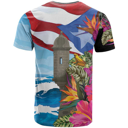 Puerto Rico El Morro T-Shirt Boriken Seascape Graphic Tee