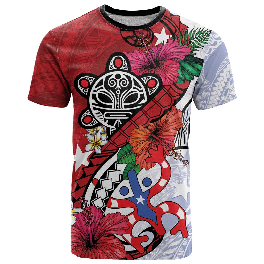 Puerto Rico Boricua T-Shirt Taino - Polynesia Tribal Mix Graphic Tee