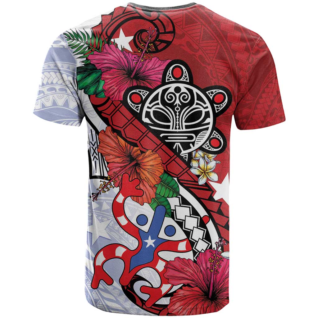 Puerto Rico Boricua T-Shirt Taino - Polynesia Tribal Mix Graphic Tee