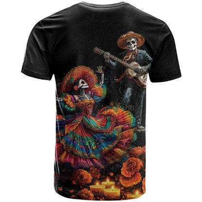 Mexico Dia de los Muertos T-Shirt La Calavera Catrina Graphic Tee