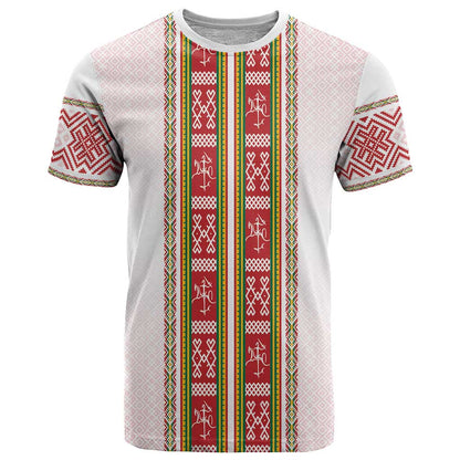 Lithuania Folk Pattern Vytis Motif T-Shirt Graphic Tee