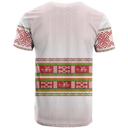 Lithuania Folk Pattern Vytis Motif T-Shirt Graphic Tee
