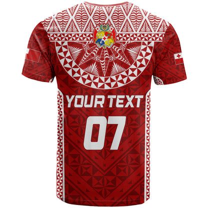 Personalised Tonga Rugby T-Shirt Ikale Tahi Champions World Cup Graphic Tee