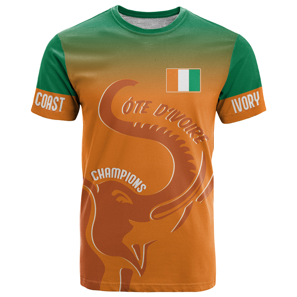Ivory Coast Football Custom T-Shirt Ivory Elephants - Basic Style Graphic Tee