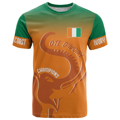 Ivory Coast Football Custom T-Shirt Ivory Elephants - Basic Style Graphic Tee