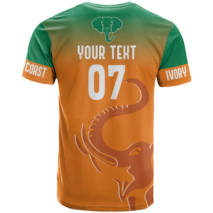 Ivory Coast Football Custom T-Shirt Ivory Elephants - Basic Style Graphic Tee