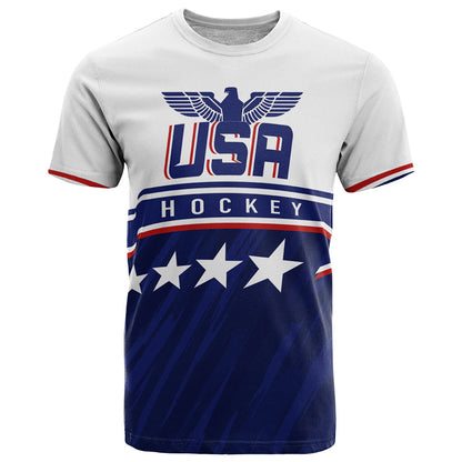 USA Ice Hockey Championship Star Eagle T-Shirt Graphic Tee