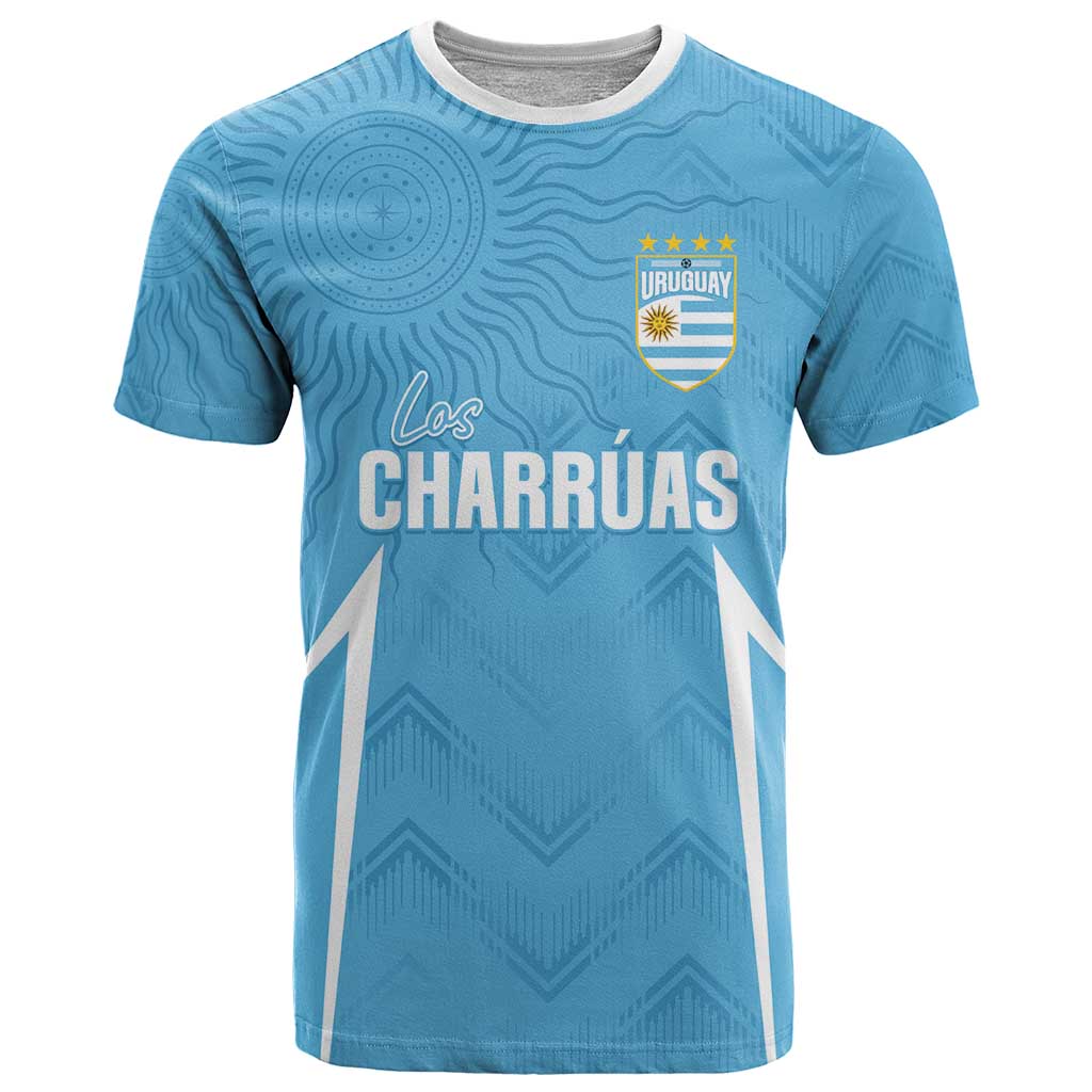 Uruguay Football 2024 Custom T-Shirt Los Charruas Sol de Mayo Ornamental Style Graphic Tee