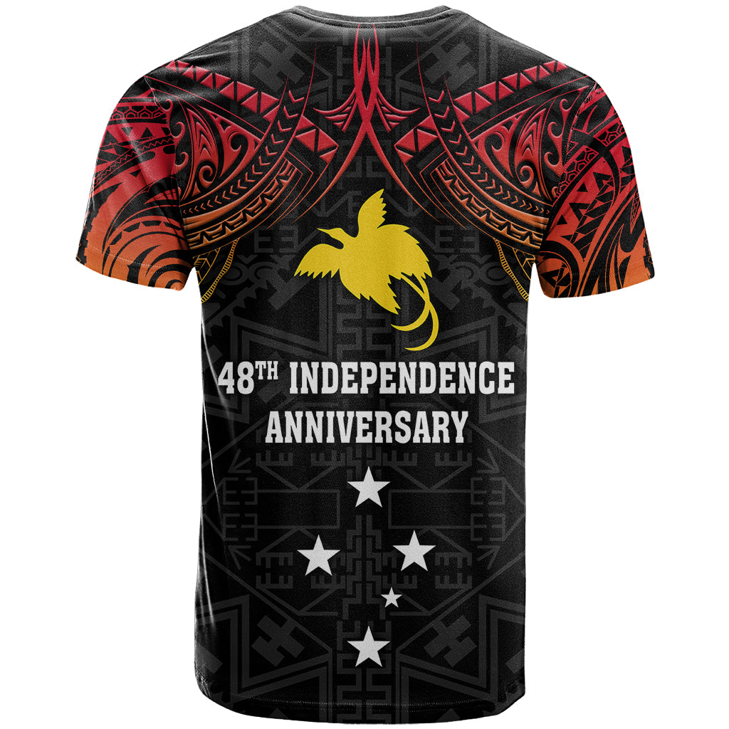 Papua New Guinea T-Shirt 48th Independence Anniversary Gradient Graphic Tee
