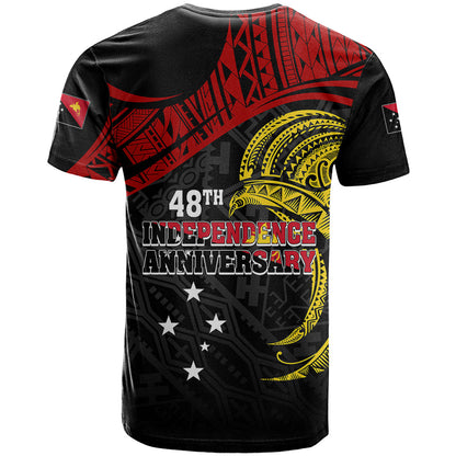 Papua New Guinea T-Shirt 48th Independence Anniversary Bird-of-Paradise Tribal Art Graphic Tee