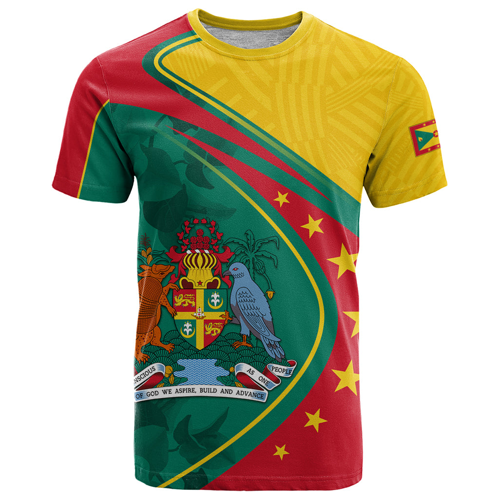 Grenada T-Shirt Stars and Bougainvillea Graphic Tee
